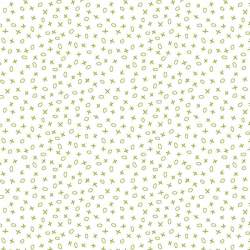 EQP New Vintage Sweetheart Glacier Blue, Tessuto verde menta con rametti e cuori Ellie's Quiltplace Textiles - 1