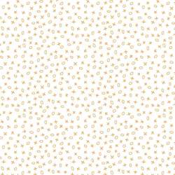 EQP Pieces of Time Tic-Tac-Toe – Cream-Tangerine, Tessuto bianco con piccoli disegni arancione Ellie's Quiltplace Textiles - 1