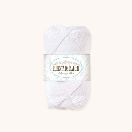Gomitolo 100% Cotone OEKO-TEX - 50 gr / 160 m - Bianco Latte Roberta De Marchi - 1