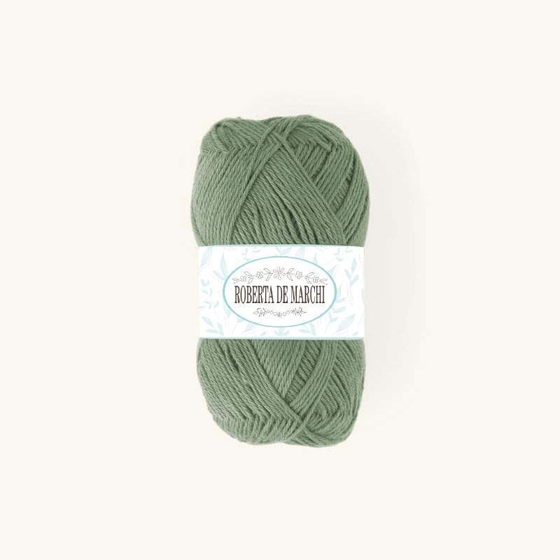 Gomitolo 100% Cotone OEKO-TEX - 50 gr / 160 m - Verde Glauco Roberta De Marchi - 1 Gomitolo 100% Cotone OEKO-TEX - 50 gr / 160 m - Verde Glauco Roberta De Marchi - 1