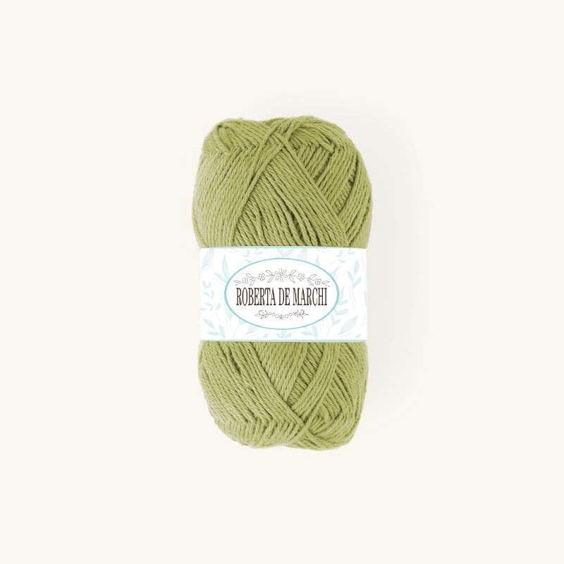 Gomitolo 100% Cotone OEKO-TEX - 50 gr / 160 m - Verde Avocado Roberta De Marchi - 1 Gomitolo 100% Cotone OEKO-TEX - 50 gr / 160 m - Verde Avocado Roberta De Marchi - 1