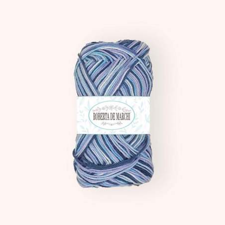 Gomitolo 100% Cotone Sfumato - 50 gr / 160 m - Mix di Viola