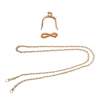 Rose Gold Teardrop Clasp, Chiusura Oro Rosa a Goccia 3,80 cm