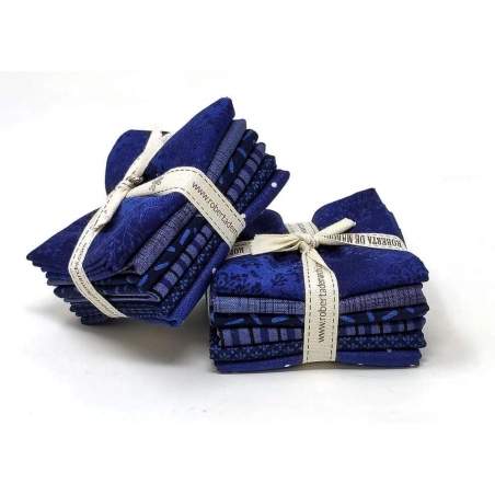 Pacchettino di Tessuti Blu, 6 da 25 x 27 cm