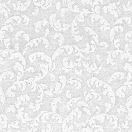 Basic Palette, Tessuto Bianco con Foglie Tono su Tono