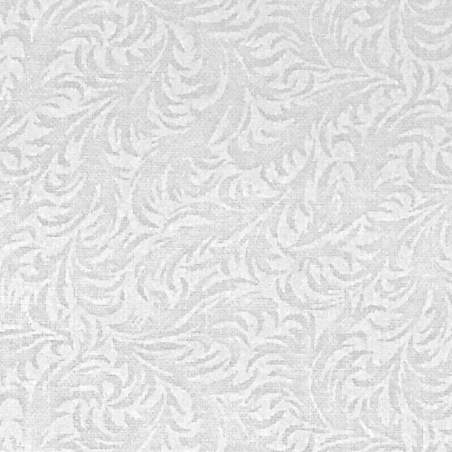 Basic Palette, Tessuto Bianco con Foglie Tono su Tono