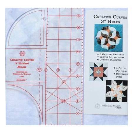 Creative Curves 3'' Ruler - Squadretta Curva 3'' Virginia A. Walton - 1