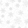 Maywood Studio, Tessuto Bianco con Fiocchi di Neve e Vortici Tono su Tono Maywood Studio - 1