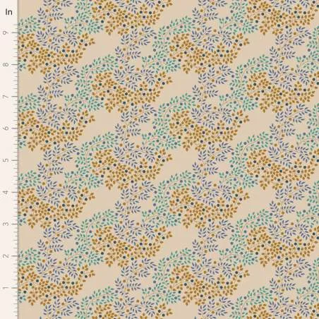 Tilda Hometown Berrytangle Blue, Tessuto con Bacche e Foglioline Blu Tilda Fabrics - 1