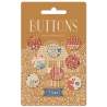 Tilda Hometown Buttons Rust Dove White, 8 Bottoni Arancioni da 16 mm Ricoperti in Tessuto Tilda Fabrics - 1 Tilda Hometown Buttons Rust Dove White, 8 Bottoni Arancioni da 16 mm Ricoperti in Tessuto Tilda Fabrics - 1