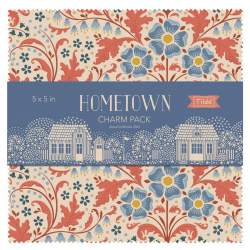 Tilda HomeTown Charm Pack Bundle, 40 quadrati 12.5 x 12.5 cm - 2 per fantasia Tilda Fabrics - 1