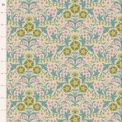 Tilda Hometown Elanora Teal, Tessuto con Grandi Fiori Verde Acqua Tilda Fabrics - 1