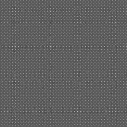Handworks, Tessuto Fondo Grigio con Piccoli Pois Bianchi