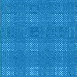 Handworks, Tessuto Fondo Azzurro Acceso con Piccoli Pois Bianchi