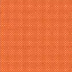 Handworks, Tessuto Fondo Arancione con Piccoli Pois Bianchi