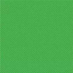Handworks, Tessuto Fondo Verde con Piccoli Pois Bianchi