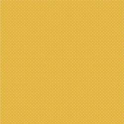 Handworks, Tessuto Fondo Ocra con Piccoli Pois Bianchi