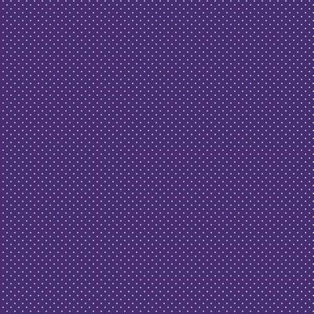 Handworks, Tessuto Fondo Viola con Piccoli Pois Bianchi Sojitz Fashion - 1
