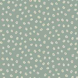 Market Garden by Anni Downs, Tessuto Verde acqua con fiorellini Henry Glass - 1