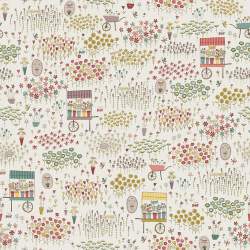 Market Garden by Anni Downs, Tessuto Crema con motivi floreali e giardinaggio Henry Glass - 1