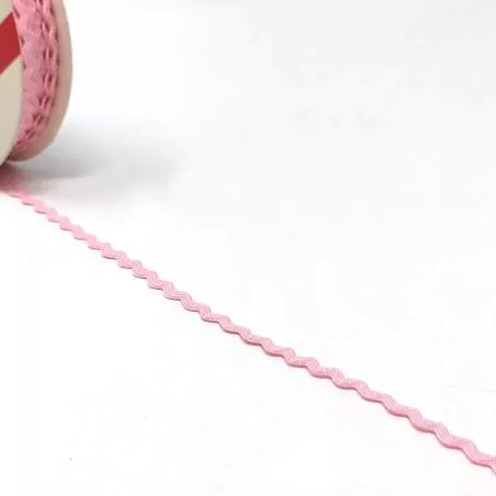 Simplicity, Nastro Ric Rac Rosa - Altezza 6,35 mm Lunghezza 3,6 mt