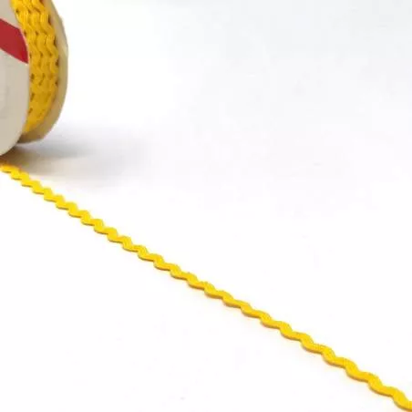 Simplicity, Nastro Ric Rac Giallo - Altezza 6,35 mm Lunghezza 3,6 mt