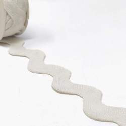 Simplicity, Nastro Ric Rac Bianco - Altezza 31.75 mm Lunghezza 1,8 mt
