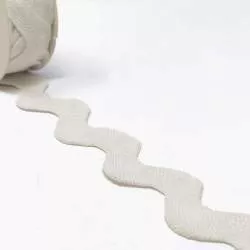 Simplicity, Nastro Ric Rac Bianco - Altezza 31.75 mm Lunghezza 1,8 mt