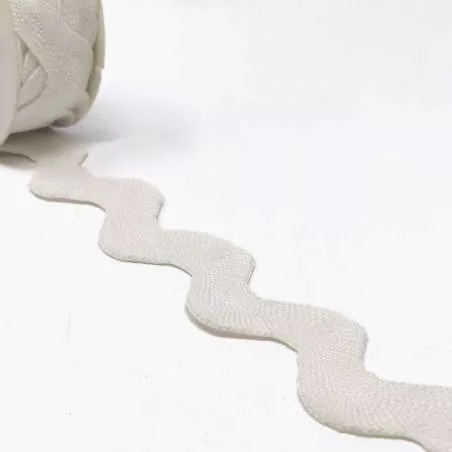 Simplicity, Nastro Ric Rac Bianco - Altezza 31.75 mm Lunghezza 1,8 mt