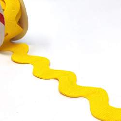 Simplicity, Nastro Ric Rac Giallo - Altezza 31.75 mm Lunghezza 1,8 mt