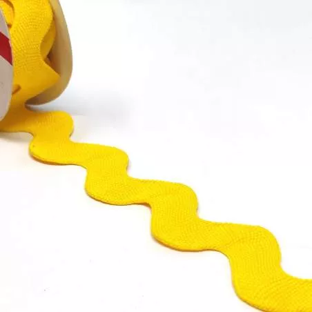 Simplicity, Nastro Ric Rac Giallo - Altezza 31.75 mm Lunghezza 1,8 mt
