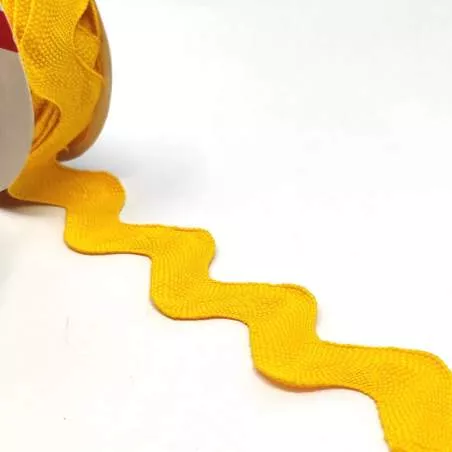 Simplicity, Nastro Ric Rac Giallo Scuro - Altezza 31.75 mm Lunghezza 1,8 mt