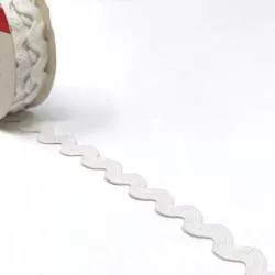 Simplicity, Nastro Ric Rac Bianco - Altezza 12,7 mm Lunghezza 2,7 mt