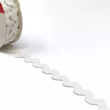 Simplicity, Nastro Ric Rac Bianco - Altezza 12,7 mm Lunghezza 2,7 mt