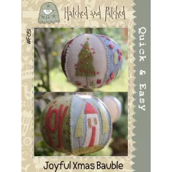 Hatched and Patched - Joyful Xmas Bauble - Cartamodello, Anni Downs
