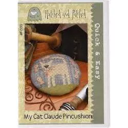 Hatched and Patched - My Cat Claude Pincushion - Cartamodello, Anni Downs