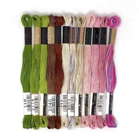 Kit Graziella - 12 Filati da Ricamo Cosmo