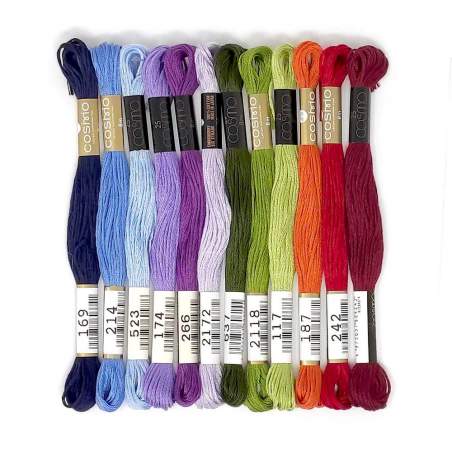 Kit Sissi - 12 Filati da Ricamo Cosmo