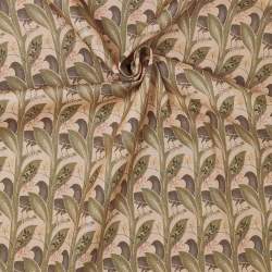 Moda Fabrics Morris Modernized, Tessuto Fondo Beige con Steli e Uccellini  - 1