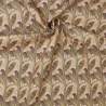 Moda Fabrics Morris Modernized, Tessuto Fondo Beige con Steli e Uccellini