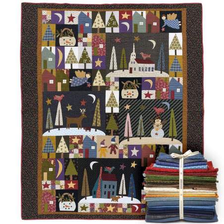 Quilt Sleigh Bells - Kit di Tessuti + Libro