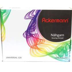 Set di 20 filati per cucire 100% Poliestere in Coni da 1000m - Ackermann Universal