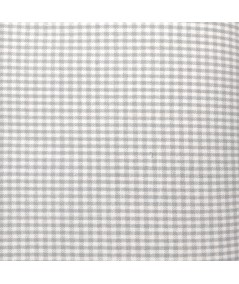 Tessuto Tinto in Filo Fondo Bianco con piccoli Quadretti Grigi, h155 Roberta De Marchi - 1