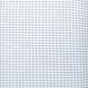 Tessuto Tinto in Filo Fondo Bianco con piccoli Quadretti Azzurro Polvere, h160