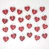 Pinzas para Calendario de Adviento con Corazones Rojos Roberta De Marchi - 1