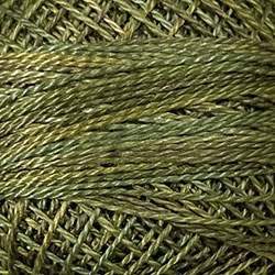 Valdani, Filato da Ricamo Pearl Cotton 12 Colorfast, Variegated P2 - Olive Green - Vintage Hues Sampler for J. Paton Valdani In