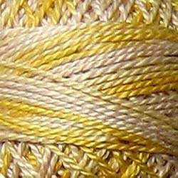 Valdani, Filato da Ricamo Pearl Cotton 12 Colorfast, Variegated M67 - Blurry Vanilla - sades of soft yellows, cream Valdani Inc