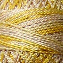 Valdani, Filato da Ricamo Pearl Cotton 12 Colorfast,  Variegated M67 - Blurry Vanilla - sades of soft yellows, cream Valdani Inc