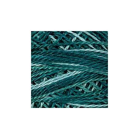Valdani, Filato da Ricamo Pearl Cotton 12 Colorfast,  Variegated O550 - Caribbean Blue