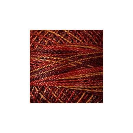 Valdani, Filato da Ricamo Pearl Cotton 12 Colorfast,  Variegated O533 - Golden Autumn - golden reds, burgundy, gold